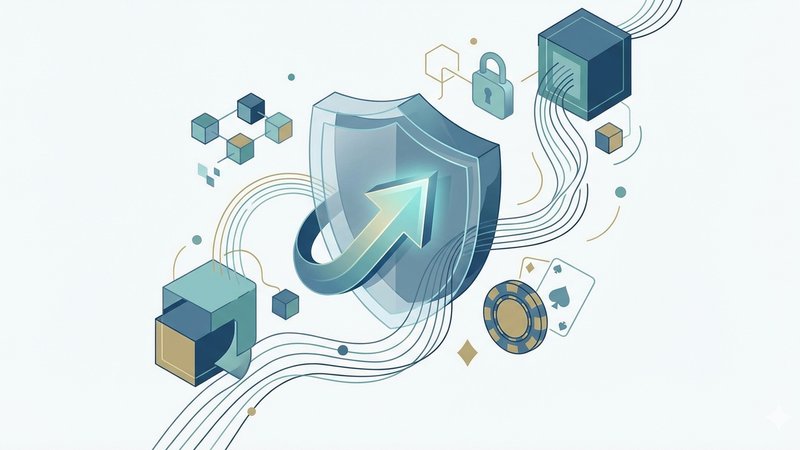 Современная иллюстрация для статьи о трендах повышения доверия к онлайн-казино в 2026 году.